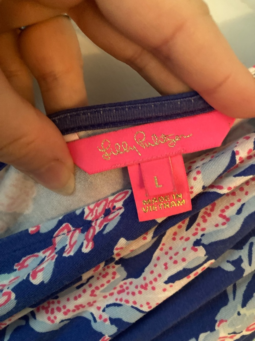 Lilly Pulitzer Blue Floral Coral-Print Parigi Romper - Picture 2 of 4